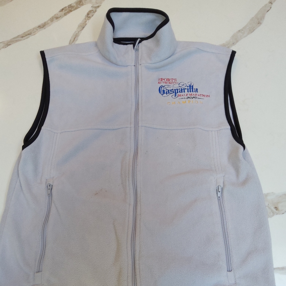 Light Gray Sleeveless Fleece Vest Gasparilla 2010